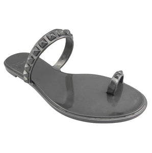 Maria Flat Sandal – Metallic Jelly