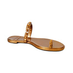 Load image into Gallery viewer, Maria Flat Sandal – Metallic Jelly
