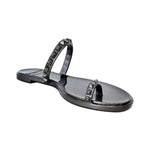 Load image into Gallery viewer, Maria Flat Sandal – Metallic Jelly

