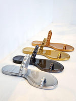 Load image into Gallery viewer, Maria Flat Sandal – Metallic Jelly
