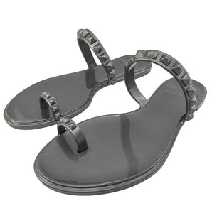 Maria Flat Sandal – Metallic Jelly